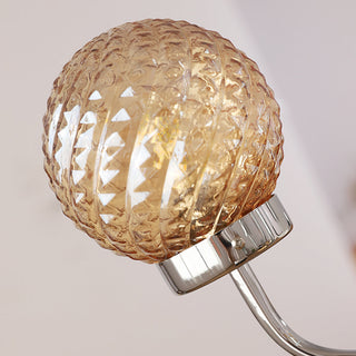 Glass Ball Chandelier – Modern Iron & Glass Fixture | Luxury Bedroom Lighting