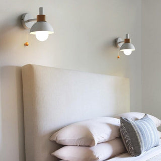 Colorful modern iron single head bedroom wall sconce — lamp