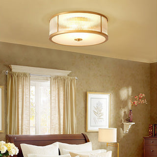 Vintage round ceiling light brass – warm finish fixture