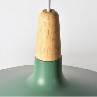 Suspension conique en métal coloré - Luminaire moderne avec cordon réglable