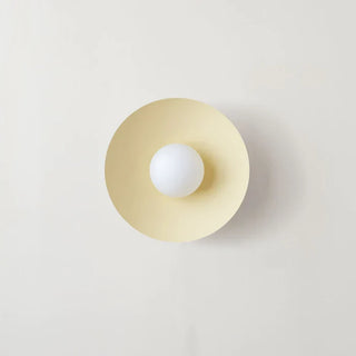 Metal flush mount ceiling light in kitchen, round modern