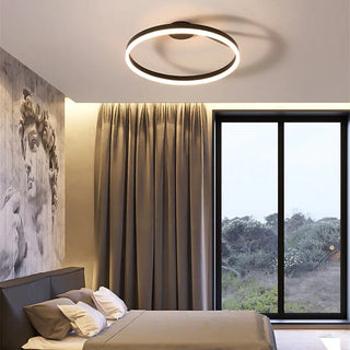 Nordic circle ceiling fixture with adjustable LED brightness