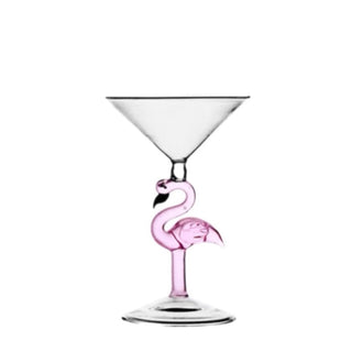flamingo cocktail glass elegant durable drinkware 110ml front view