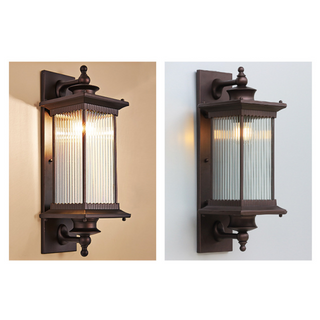 Retro Outdoor Wall Light – Black Vintage Lamp | Elegant Garden Path Lighting