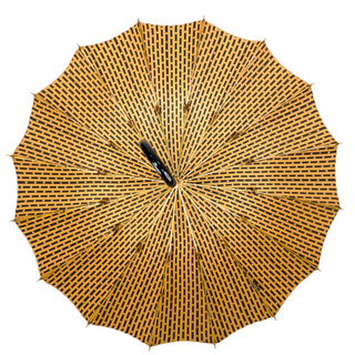 Handcrafted luxury gold polka dot umbrella jacquard handle