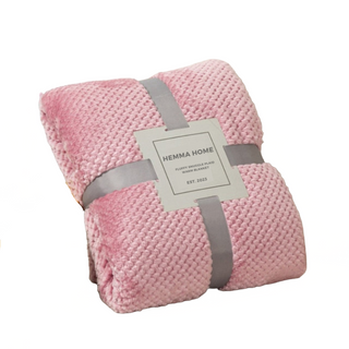 snuggle plaid blanket warm fleece soft throw plush winter cozy bed lifestyle view
