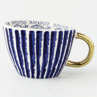 hand painted ceramic mugs luxury porcelain drinkware gold handle 350ml cup overview