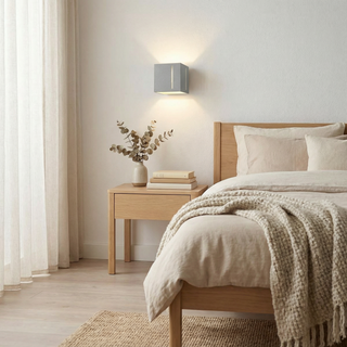 Modern Wall Light - Gray Aluminum Minimalist Wall Sconce for Ambient Lighting