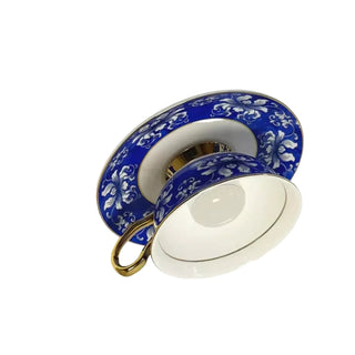CAFELIA Blue Cup-Shaped Ceiling Light – Whimsical Designer Interior Fixture