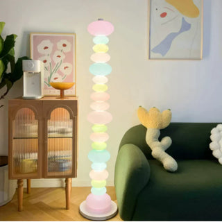 Unique rainbow glass floor lamp — colorful warm light