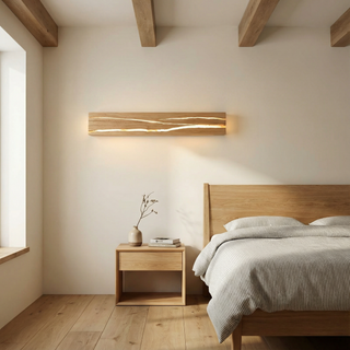 Rotation Wall Light – Adjustable Brightness Wood Wall Lamp | Compact Bedroom Lighting