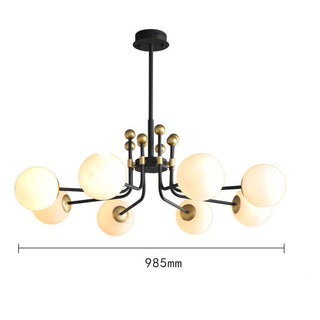 Black gold sputnik iron glass chandelier dining room overhead