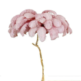 Feather Floor Lamp - Luxury Resin Feather Lamp with Soft Light & Maple Leaf Texture