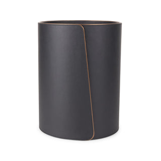 noir leather desk set executive office workspace essentials signature flap design close-up