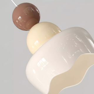 Suspension de chevet – Luminaire suspendu crème avec hauteur réglable et éclairage chaleureux