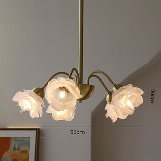 Vintage copper French chandelier retro white pendant close-up