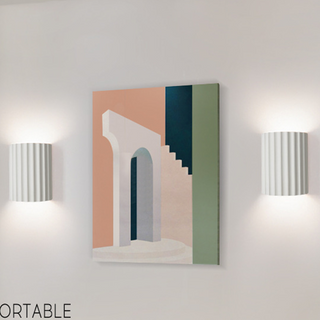 Curl half circle resin modern indoor wall lamp — sconce