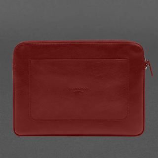leather macbook case macbook pro 13 zipper pocket wrist strap top view