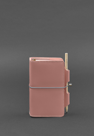 leather bound notebook designer soft cover replaceable inserts pen holder alternate view