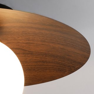 Plafonnier en bois naturel – Luminaire de chambre moderne avec lumière chaude