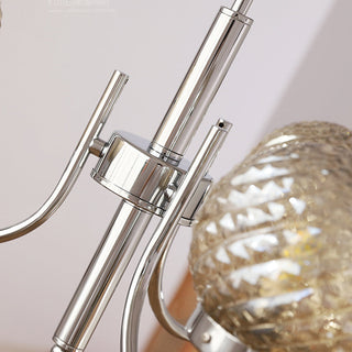 Glass Ball Chandelier – Modern Iron & Glass Fixture | Luxury Bedroom Lighting