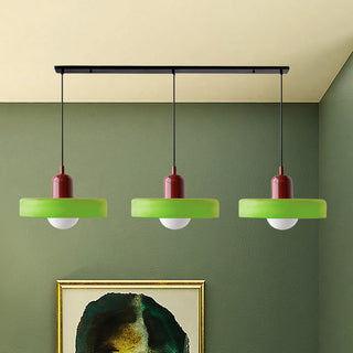 Suspension Bauhaus – Plafonnier Simple à 3 Têtes en Verre pour Salle à Manger