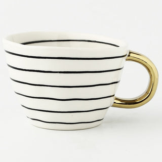 hand painted ceramic mugs luxury porcelain drinkware gold handle 350ml cup studio view