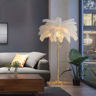 Feather lamp maple detail — luxury resin texture