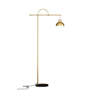Modern black metal lamp wide view — minimalist warm