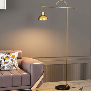 Black metal floor lamp front — modern minimalist design