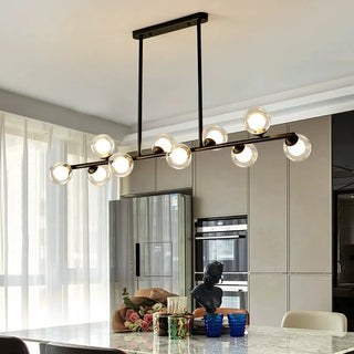 Elegant Ceiling Light – Modern Chandelier With Gold Plated Lamp & Geometric Design