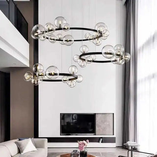 Silver Blown Glass Pendant – Modern Pendant Light with Soft Ambient Glow