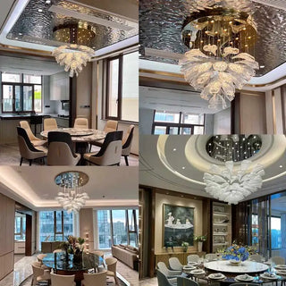 Ombre Chandelier Light – Modern Ceiling Lamp With Airy Layered Design