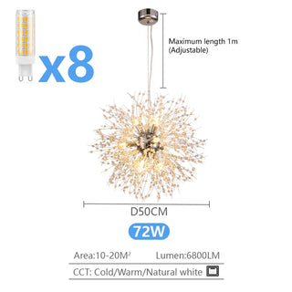 Modern Crystal Ceiling Light – Adjustable Brightness LED Fixture for Bedroom & Living Room