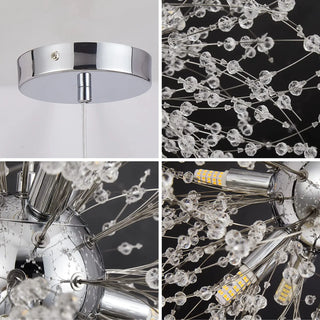 Modern Crystal Ceiling Light – Adjustable Brightness LED Fixture for Bedroom & Living Room