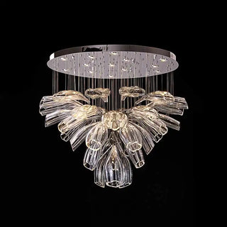 Ombre Chandelier Light – Modern Ceiling Lamp With Airy Layered Design