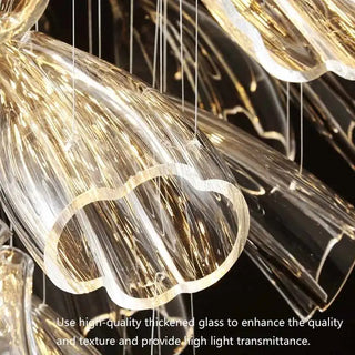 Ombre Chandelier Light – Modern Ceiling Lamp With Airy Layered Design