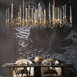 Feather Chandelier – Sculptural Delicate Shine Light Fixture for Elegant Interiors