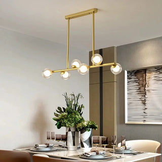Elegant Ceiling Light – Modern Chandelier With Gold Plated Lamp & Geometric Design