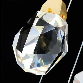 Pendant Light | Crystal Chandelier with Gold Finish & Warm Ambient Lighting