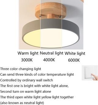 Plafonnier LED en bois – Luminaire LED moderne avec finition en bois naturel