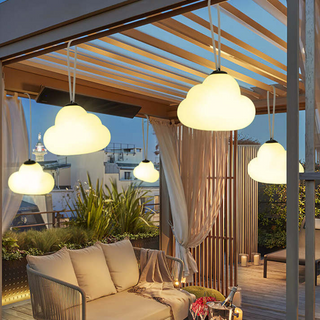 LED Pendant Light – Metal Acrylic Lamp | Soft Warm Outdoor Garden Lighting