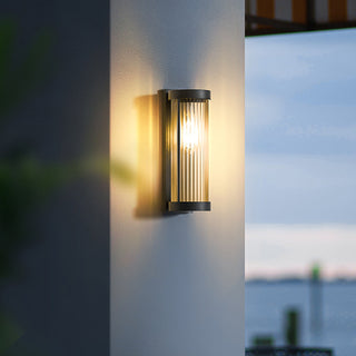 Outdoor Wall Lamp – Modern Exterior Light with Metal & Glass, LED Bulb Included