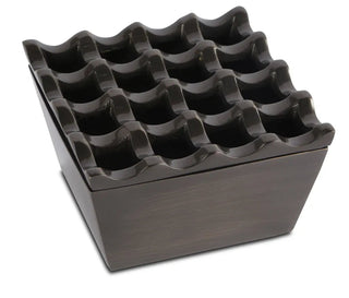 windproof brass ashtray antique solid ashtray detachable lid patio use angle view