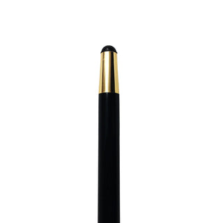 Gold plated tanzanite crystal black beechwood Italian luxury walking cane handle detail