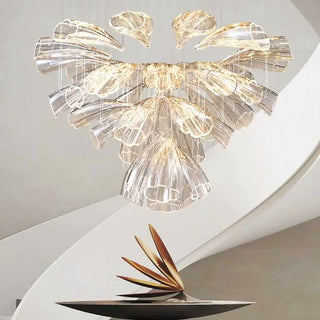 Ombre Chandelier Light – Modern Ceiling Lamp With Airy Layered Design