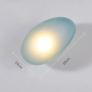 Modern Wall Light – Glass LED Wall Sconce with Pebble Design | Living Room Lighting
