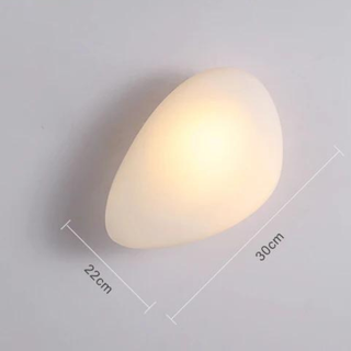 Modern Wall Light – Glass LED Wall Sconce with Pebble Design | Living Room Lighting