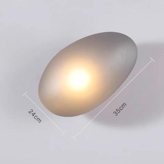 Modern Wall Light – Glass LED Wall Sconce with Pebble Design | Living Room Lighting