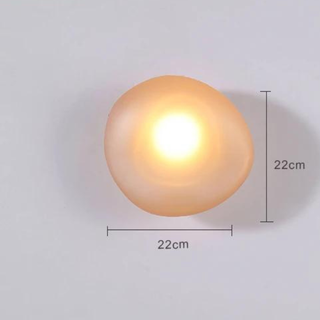 Modern Wall Light – Glass LED Wall Sconce with Pebble Design | Living Room Lighting